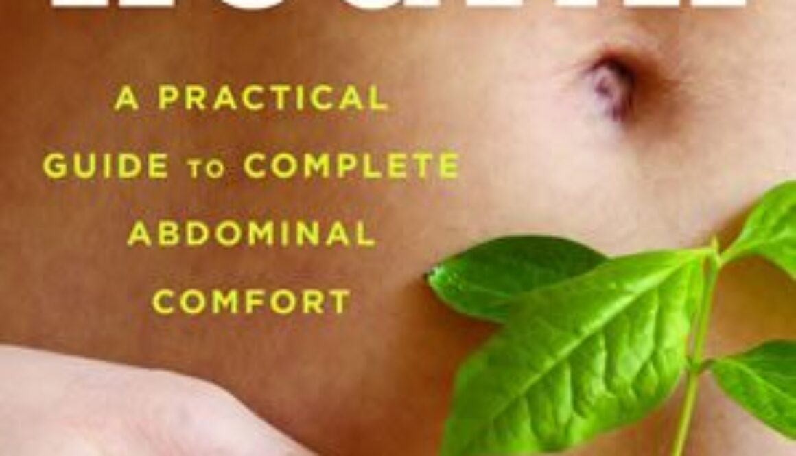 Intestinal Health book cover with woman holding herbs in front of stomach